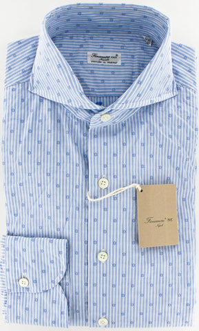 Finamore Napoli Light Blue Button-Front Shirt – Size: Small US