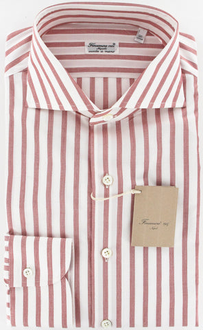 Finamore Napoli Red Shirt – Size: 15.75 US / 40 EU