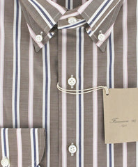 Finamore Napoli Brown Shirt 15.75/40