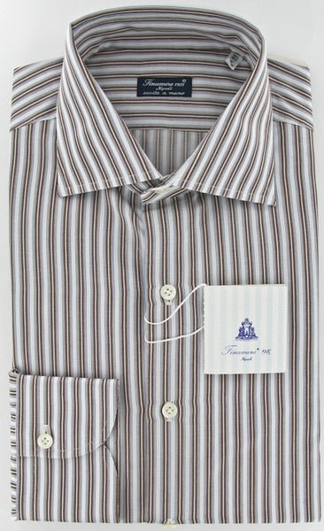 Finamore Napoli Brown Shirt 15.75/40