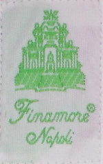 Finamore Napoli Orange White, Pink Striped Cotton Shirt 15.75/40