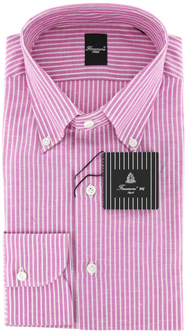 Finamore Napoli Pink Shirt – Size: 16 US / 41 EU
