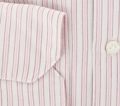 Finamore Napoli Pink Striped Shirt - Extra Slim Fit - L/L