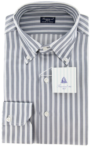 Finamore Napoli Gray Shirt – Size: 15.75 US / 40 EU
