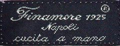 Finamore Napoli Beige, White, Brown, Light Blue Tie - 100% Linen - 3.5"
