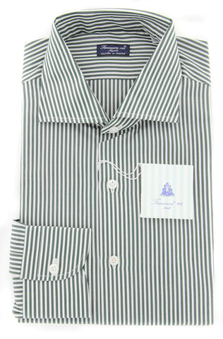 Finamore Napoli Green Shirt – Size: 16 US / 41 EU