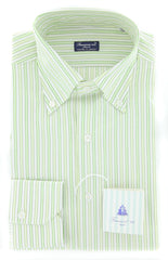 Finamore Napoli Green Cotton Shirt - Slim Fit -  15.75/40