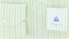 Finamore Napoli Green Cotton Shirt - Slim Fit -  15.75/40