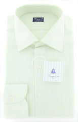 Finamore Napoli Green Fancy Weave Shirt - Slim Fit - 16/41