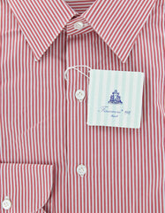 Finamore Napoli Red Shirt - Narrow Collar - 16.5/42