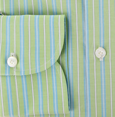 Finamore Napoli Green Button Down Collar Shirt - Slim Fit - 16/41