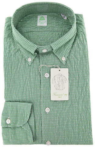 Finamore Napoli Green Shirt – Size: 16 US / 41 EU