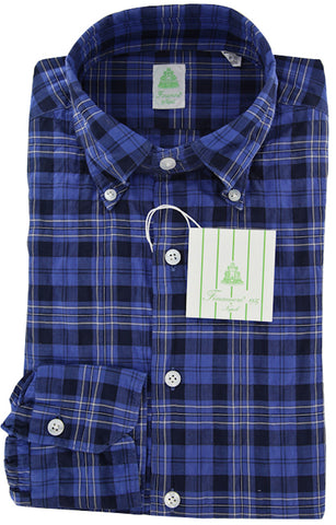 Finamore Napoli Blue Shirt – Size: 15.75 US / 40 EU