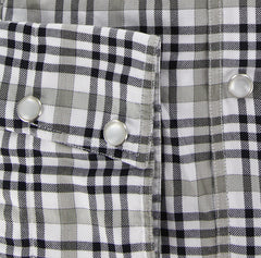 Finamore Napoli Beige Casual Plaid Twill Cotton Shirt -Extra Slim-15.75