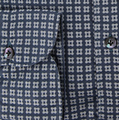 Finamore Napoli Navy Blue Foulard Cotton Shirt - Extra Slim Fit - 16/41