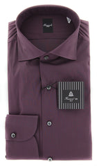 Finamore Napoli Purple Solid Shirt - Extra Slim Fit - 15.75/40