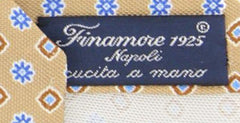 Finamore Napoli Light Brown Foulard Tie - 3.25" x 58" - (TIEFCYX236)