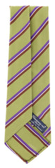 Finamore Napoli Green Striped Tie - 3.25" x 57" - (TIESTRX233)