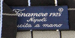 Finamore Napoli Black Geometric Tie - 3.25" x 56" - (TIEGEOX238)