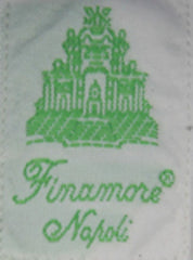 Finamore Napoli Blue Plaid Cotton Plain Weave Shirt 15.75/40