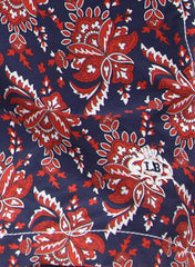 Borrelli Red, White, and Blue Floral Print Swimwear Large/Large