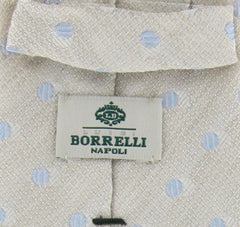 Luigi Borrelli Light Gray Polka Dot Tie - 3.25" x 59" - (TIEGEOX221)