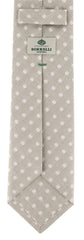Luigi Borrelli Beige and White Tie - 2.75" Wide