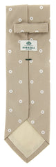 Luigi Borrelli Beige - White, Light Blue Tie - 3" x 58.5"