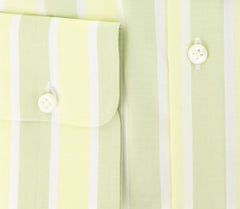 Luigi Borrelli Green Striped Shirt - Slim - 15.75/40 - (DR1578OVIDIO)