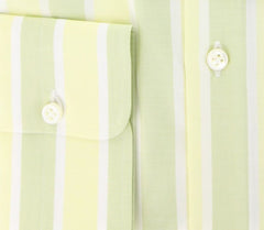 Luigi Borrelli Green Striped Shirt - Slim - 17/43 - (DR1578OVIDIO)