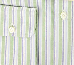 Luigi Borrelli Green Cotton Light Weight Fabric Shirt 17/43