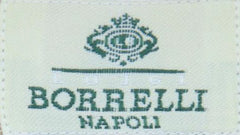 Luigi Borrelli Brown and White Striped Cotton Shirt 15.5/39