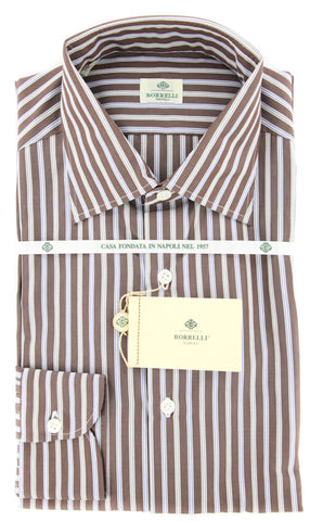 Luigi Borrelli Brown Shirt – Size: 15.75 US / 40 EU