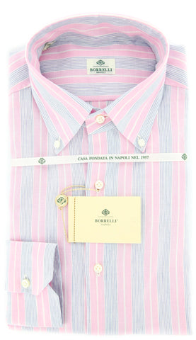 Luigi Borrelli Pink Shirt – Size: 16 US / 41 EU