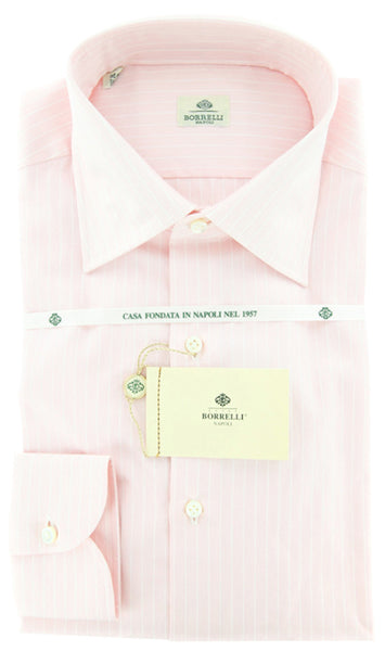 Luigi Borrelli Pink Shirt 17.5/44