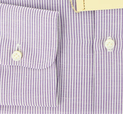 Borrelli Light Lavender Purple Button Down Shirt - Slim Fit - 17.5/44