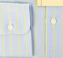 Borrelli Light Blue Striped Shirt - Extra Slim - 17/43 - (EV5257NANDO)