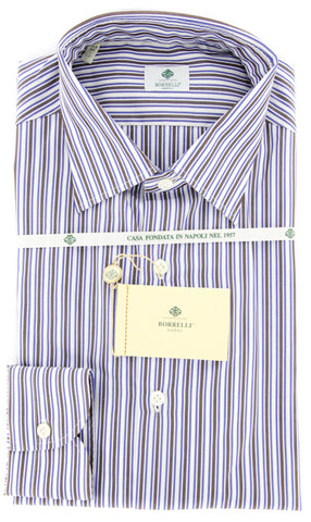 Luigi Borrelli Brown Shirt – Size: 16 US / 41 EU