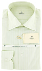 Luigi Borrelli Green Cotton Shirt 15.75/40