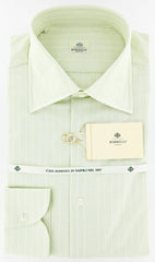 Luigi Borrelli Green Striped Shirt - Slim Fit - 16/41