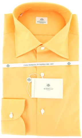 Luigi Borrelli Orange Shirt – Size: 15.5 US / 39 EU