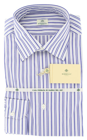 Luigi Borrelli Blue Shirt – Size: 15.75 US / 40 EU