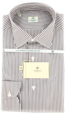 Luigi Borrelli Brown Shirt – Size: 15.75 US / 40 EU