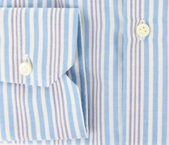 Borrelli Light Blue Striped Shirt - Extra Slim - 15.75/40 - (EV4900ROY)