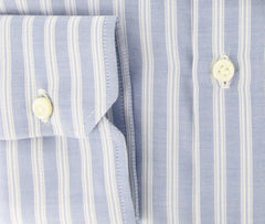 Borrelli Blue Striped Shirt - Extra Slim - 16/41 - (EV4977ROY)