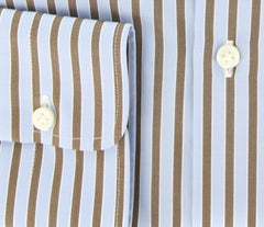 Luigi Borrelli Light Blue Striped Shirt - 15.75/40 - (EV4992NANDO)