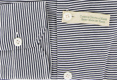 Luigi Borrelli Navy Blue Striped Shirt - M/M - (MA2820072STEFANO)