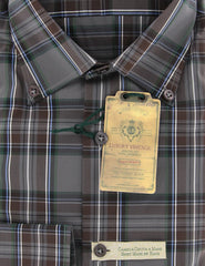 Luigi Borrelli Brown Plaid Shirt - Extra Slim - 16/41 - (963STEFANO)
