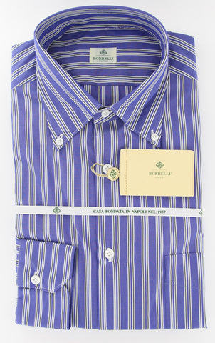 Luigi Borrelli Blue Shirt – Size: 15.75 US / 40 EU