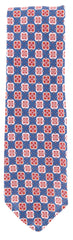 Finamore Napoli Navy Blue Floral Tie - 3.25" x 57" - (TIEFLORX176)